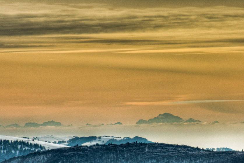 Le Mont Blanc vu du Hohneck