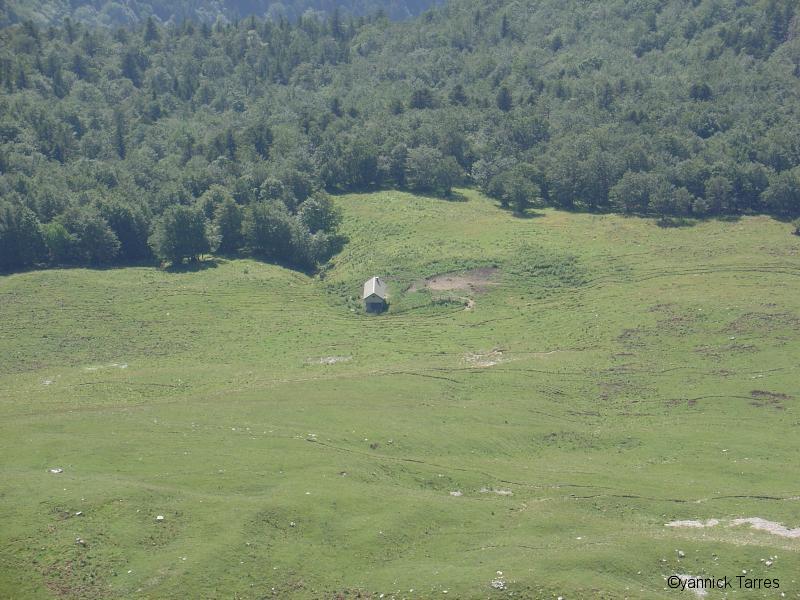Le chalet vu du sommet