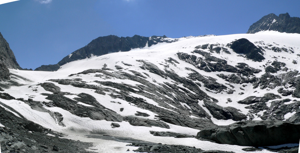 Le début du glacier d'Arnès