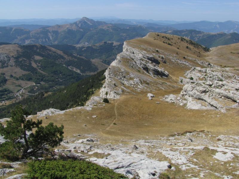 Le haut de la mini via ferrata (fermée)