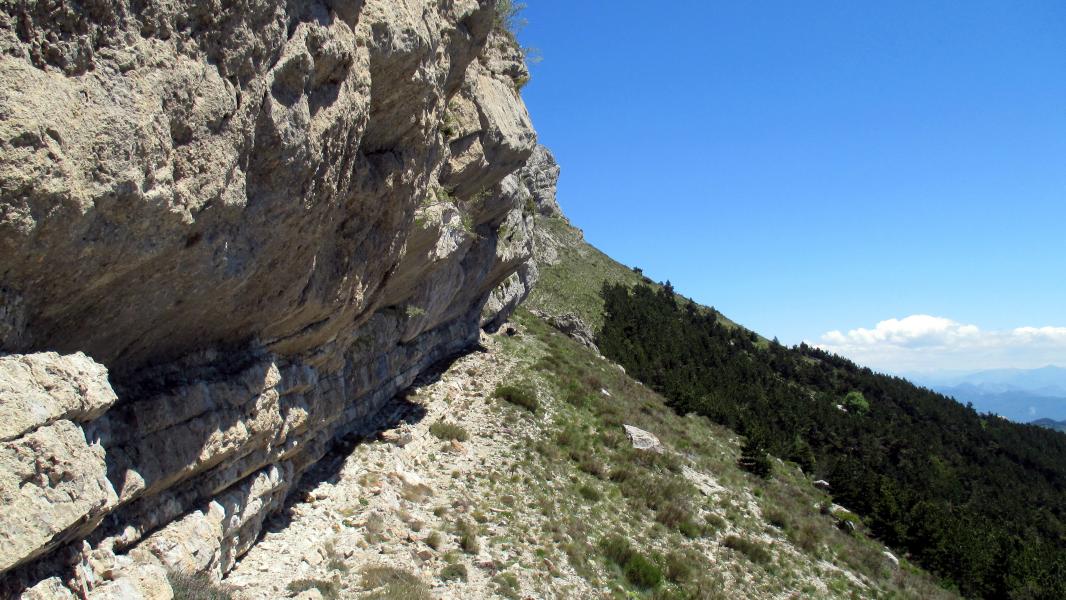 Le long de l'arête sud.