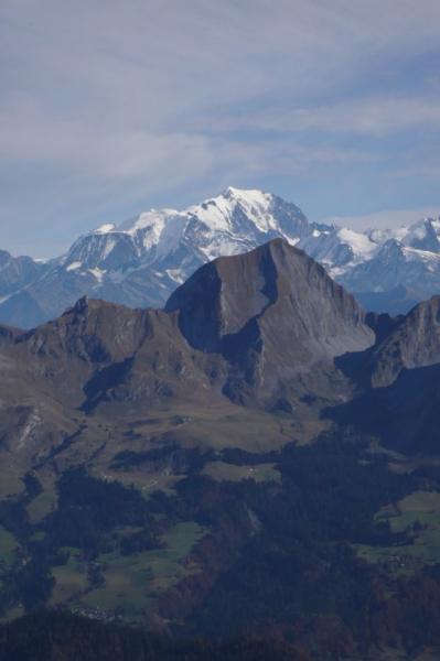 Le mont blanc vu du sommet