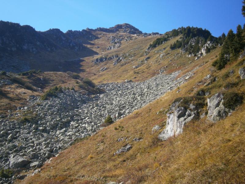 Le vallon entre les crêtes des Marmottes et du Bar