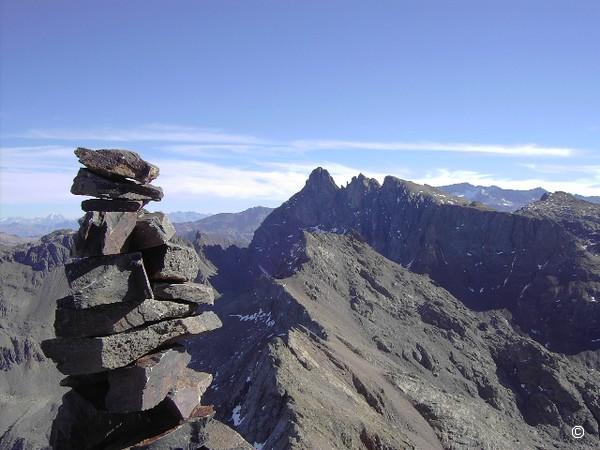 Les trois Pics de Belledonne vues de la Gd Lce de