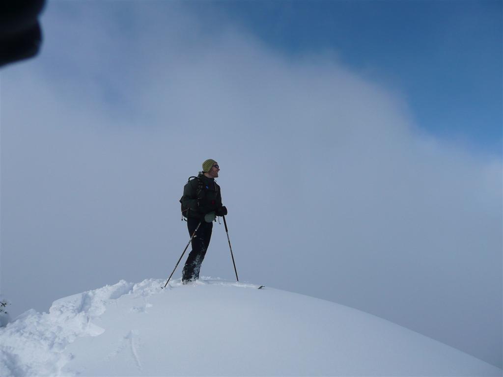 Loic en  repèrage à la descente