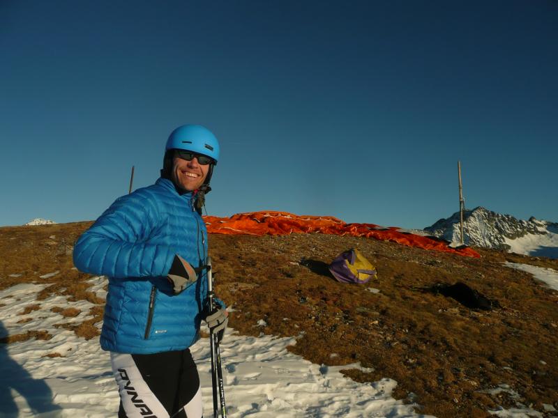 Loïc en assistance pour la course d'envol