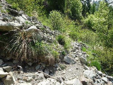L'Ã©boulement survenu en 2012 sur le GR50 entre PlafeÃ¯t et la combe Roranche