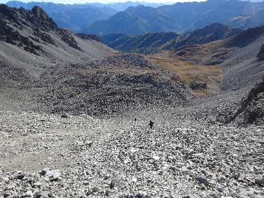 L&apos;Ã©boulis au sud du col des Portes