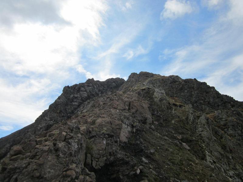 l'arête menant au sommet