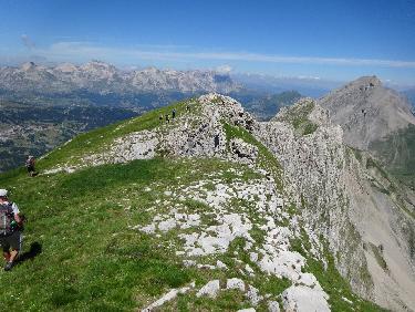 La crÃªte au nord du sommet de Raz de Bec