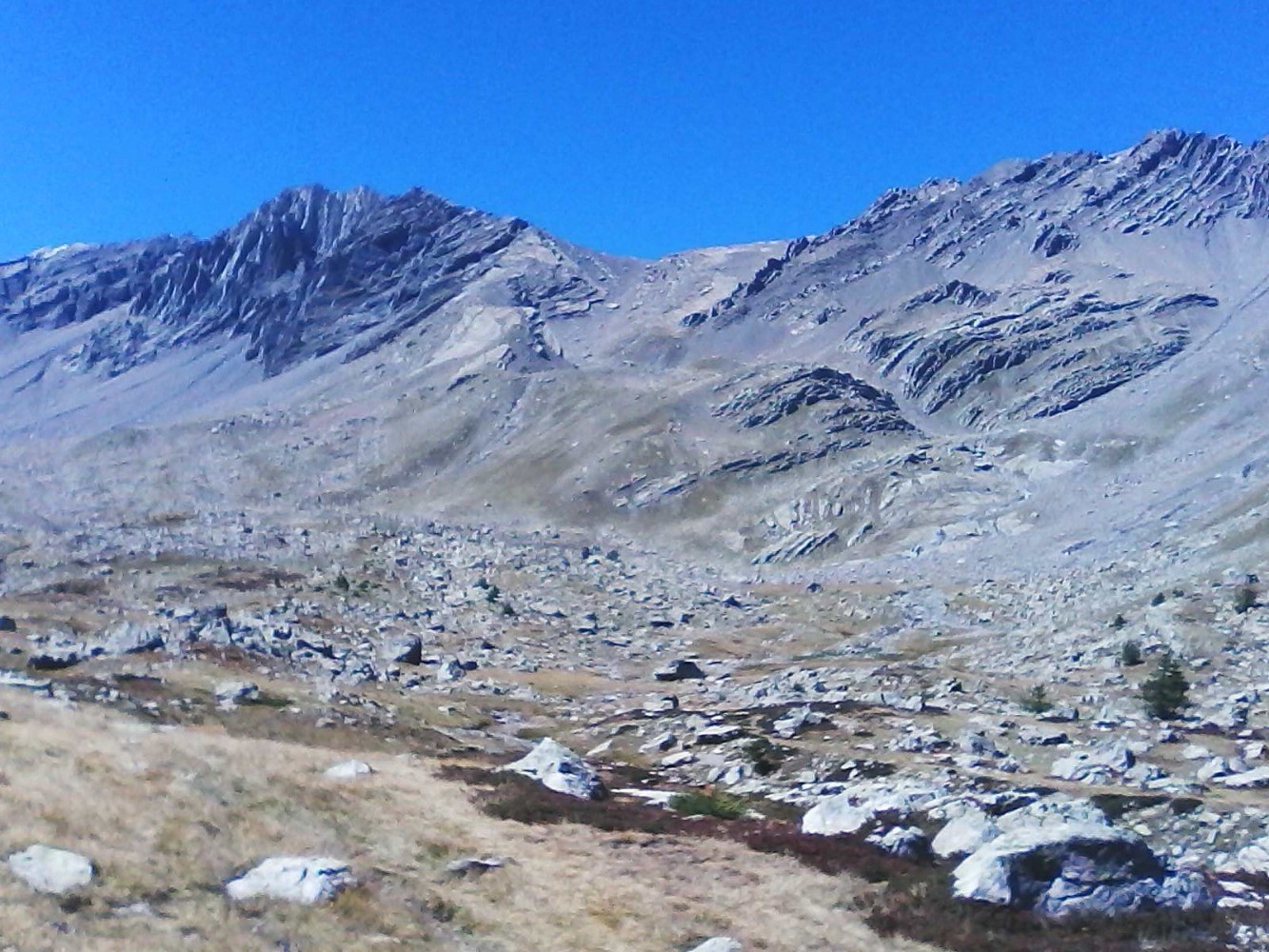 la crÃªte du Martinet avec le col de rougnoux