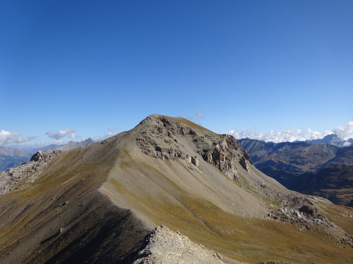 La crÃªte joignant le Restefond au Mourre Haut