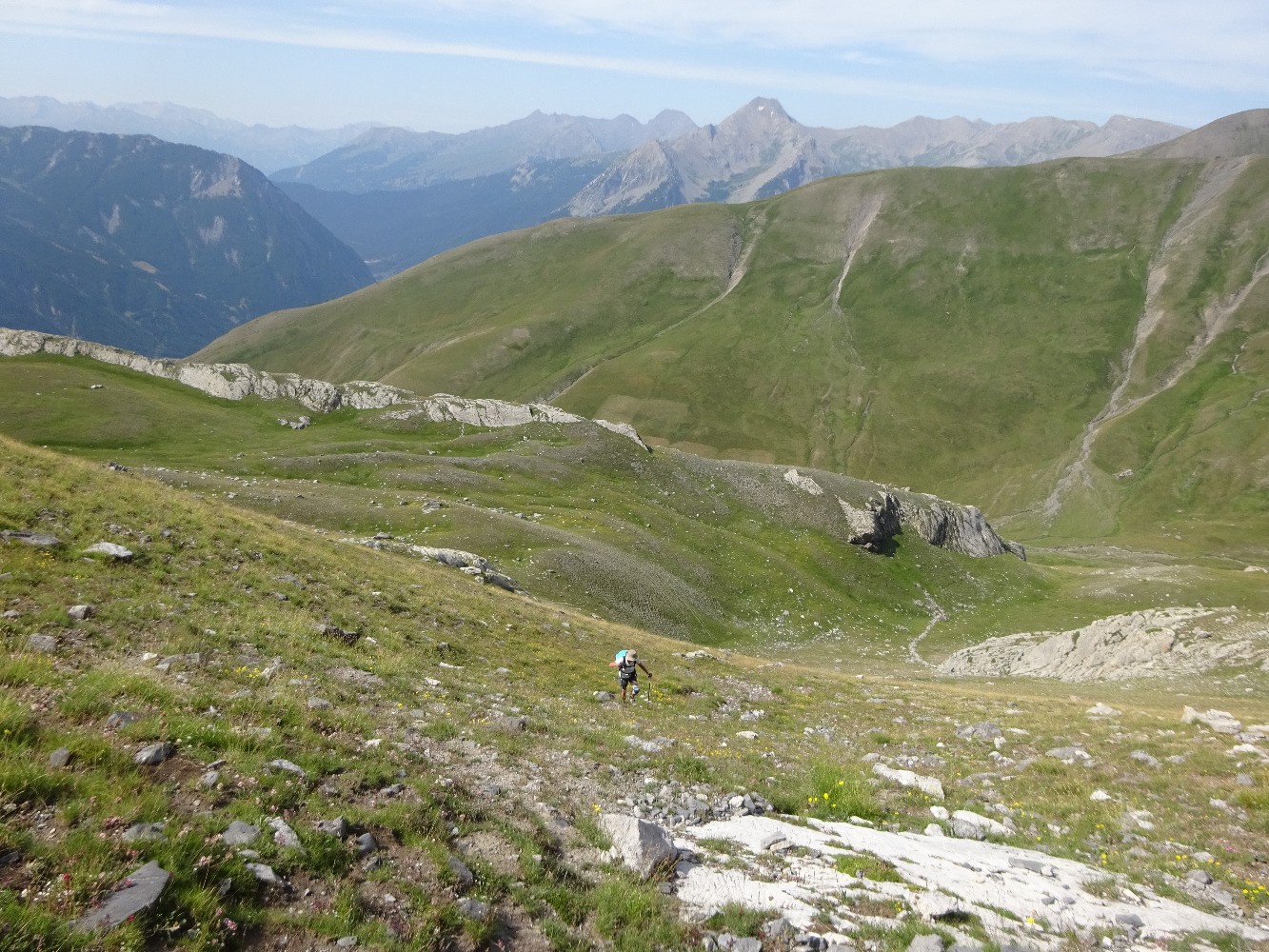 La montÃ©e au-dessus de Lauze Roberte