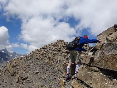 La tÃªte du Clot : franchissement du deuxiÃ¨me Ã©tage de la paroi