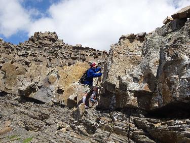 La tÃªte du Clot : franchissement du premier Ã©tage de la paroi