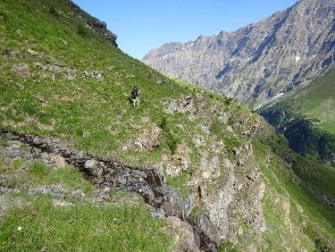 La vire au-dessus du verrou du Grand Clausis