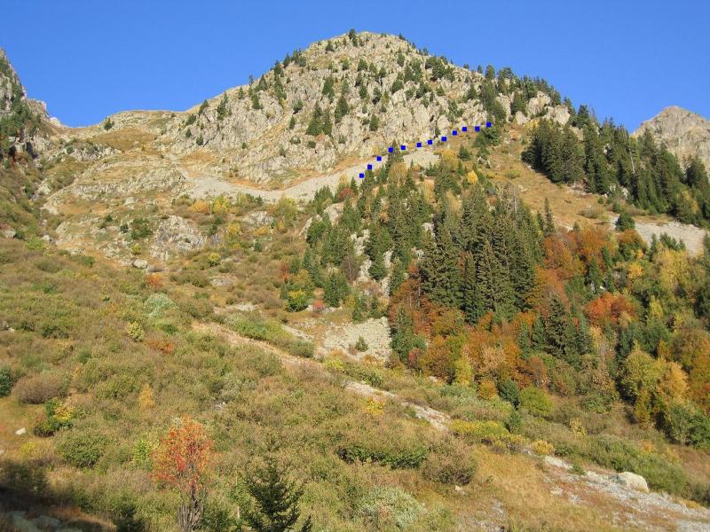 la base de l'itinéraire