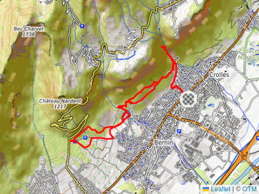 La cascade de Crolles et les coteaux