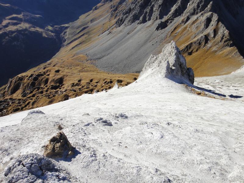 la dalle neigeuse sous le déco