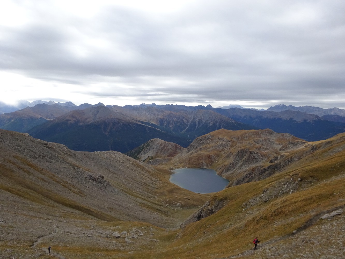 Lac du Grand Laus vu du col du Petit Malrif