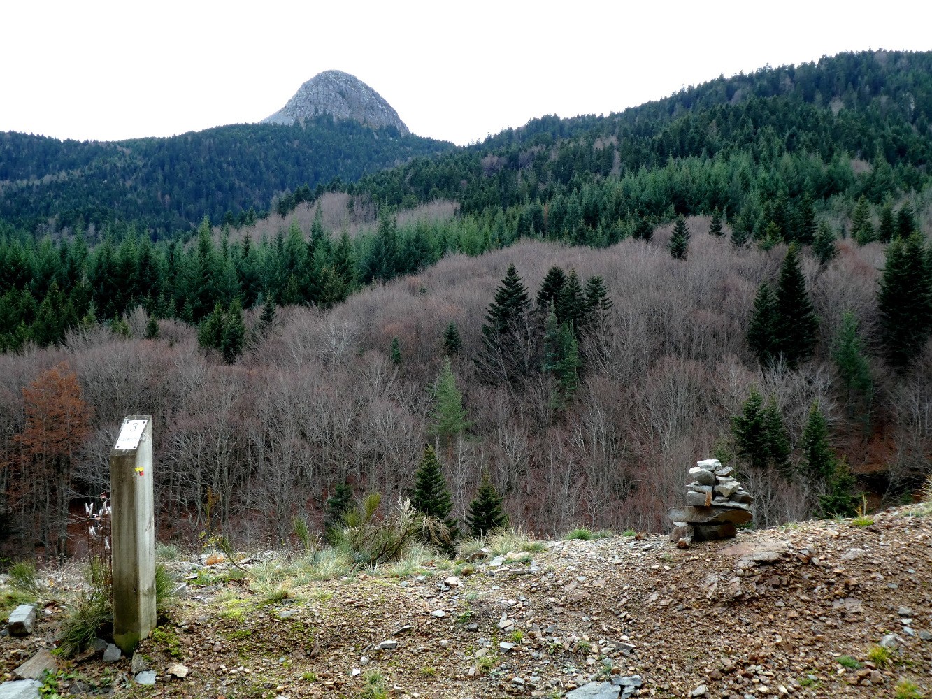 Le Gerbier, depuis la piste aprÃ¨s Ribalasse