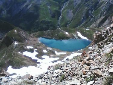 le lac " brun" en contrebas