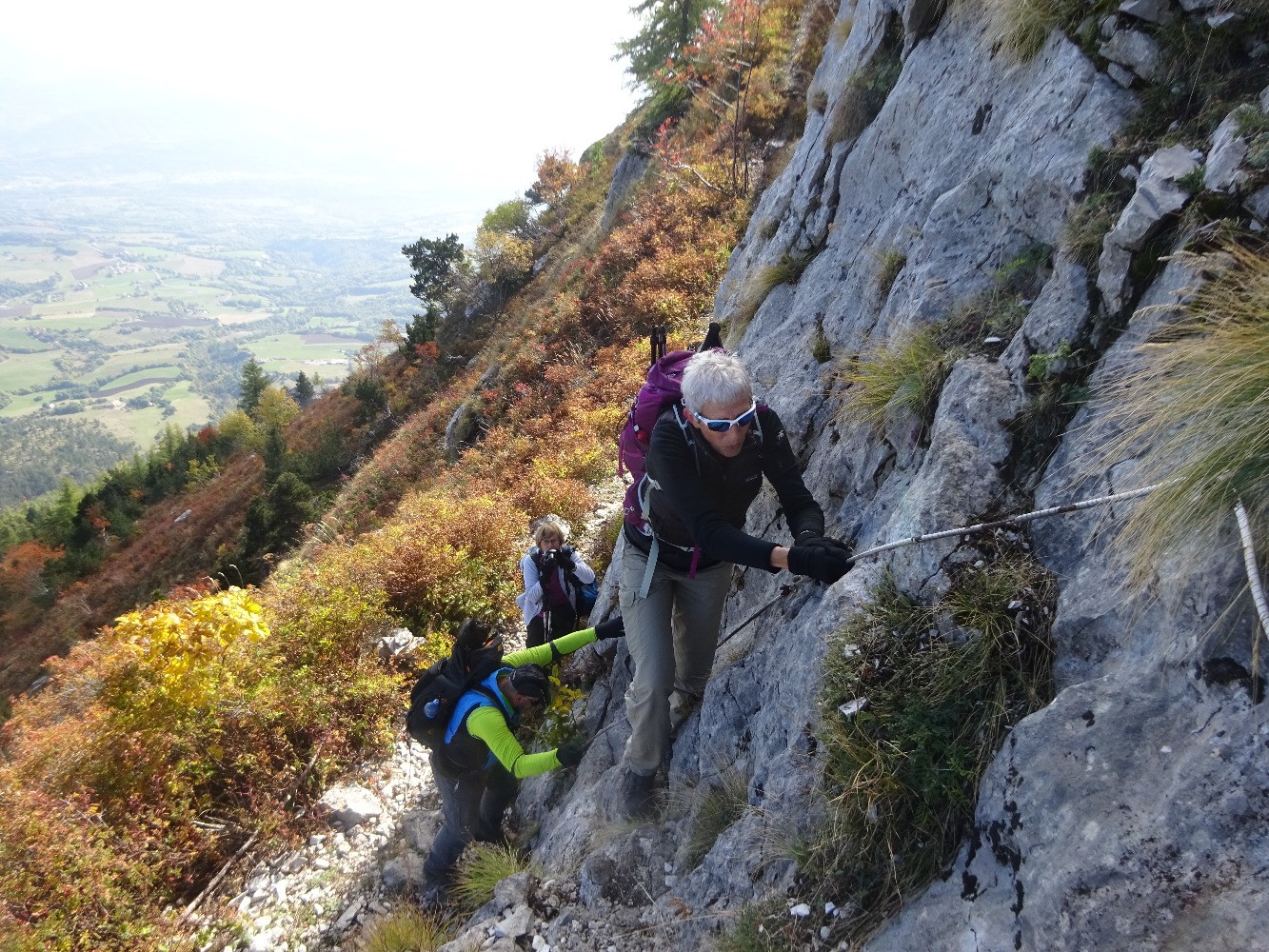 Le pas d'escalade de la deuxiÃ¨me vire du pas du Loup