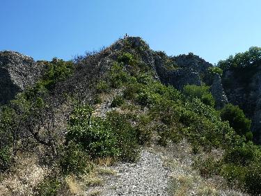 Le Rocher dans le rÃ©tro, au dÃ©but de la descente