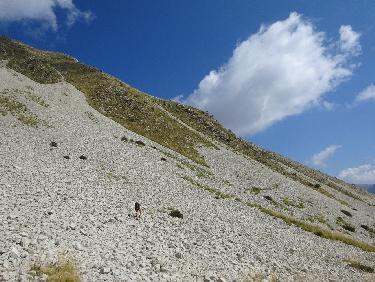 Le sentier balcon en versant est de la montagne du Cheval Blanc, entre la gorge de SÃ©carÃ© et le prÃ© de SerÃ¨ne
