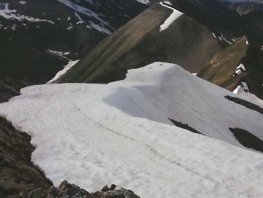 les corniches vers l&apos;arrivÃ©e au sommet