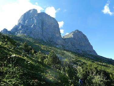 Les Deux Soeurs et leur Col depuis le sentier du PÃ©rimÃ¨tre