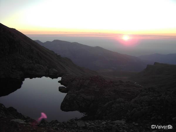 levé de soleil sur la vallée du Po