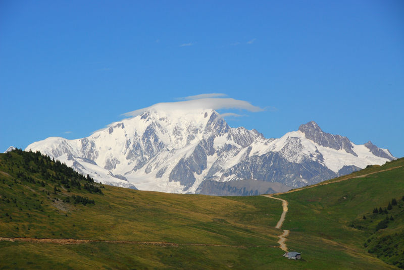 Mont Blanc vu des chalets de Bellachat