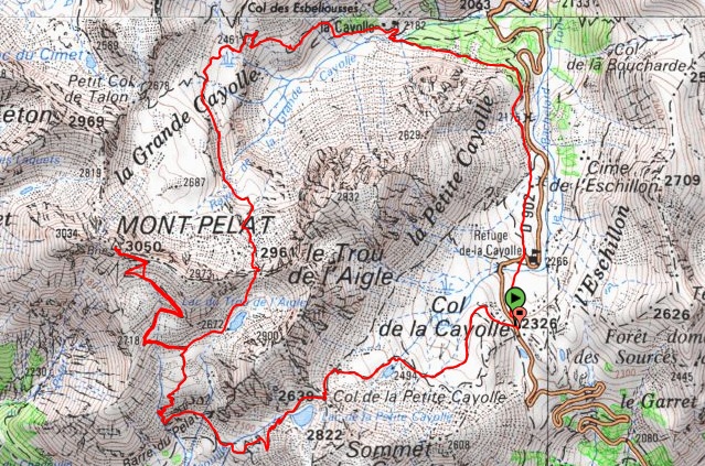 Mont Pelat en boucle par le trou de l'aigle