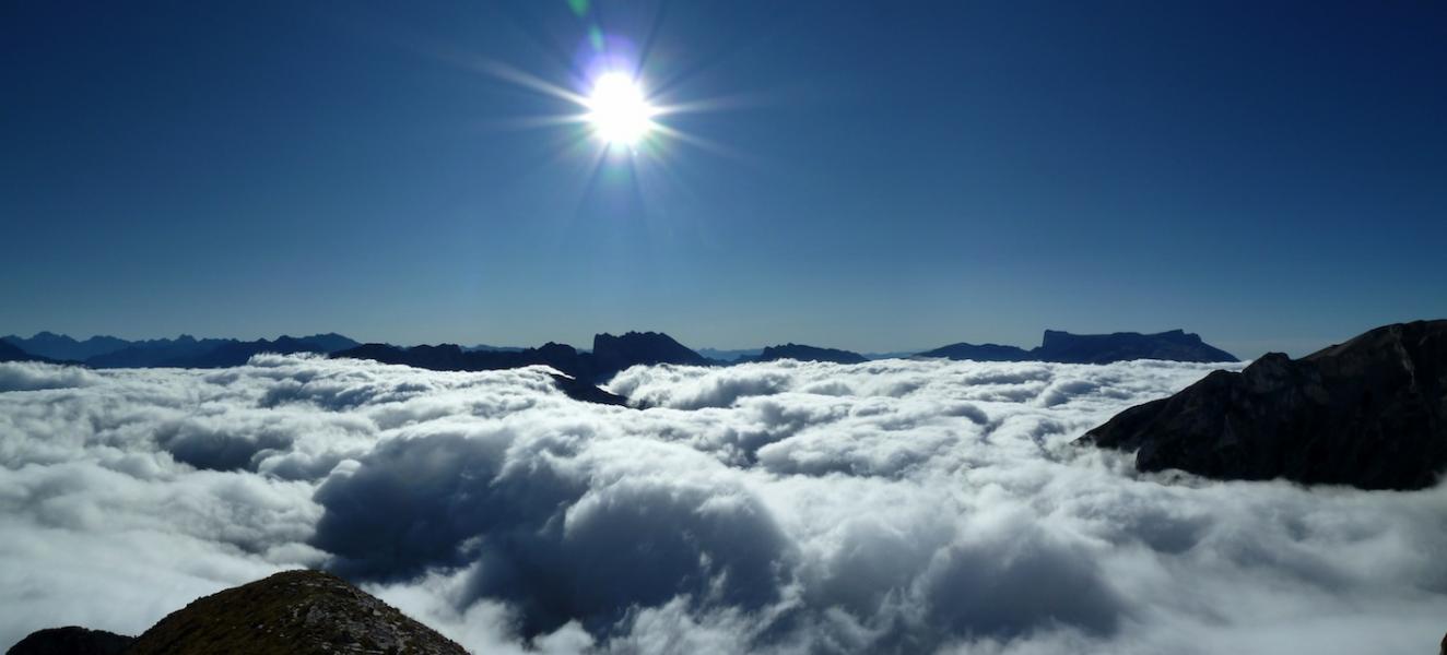 Montagne de Faraut et Plateau de Bure depuis le Pe