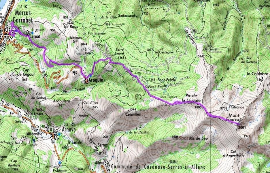 Mt Fourcat depuis Mercus