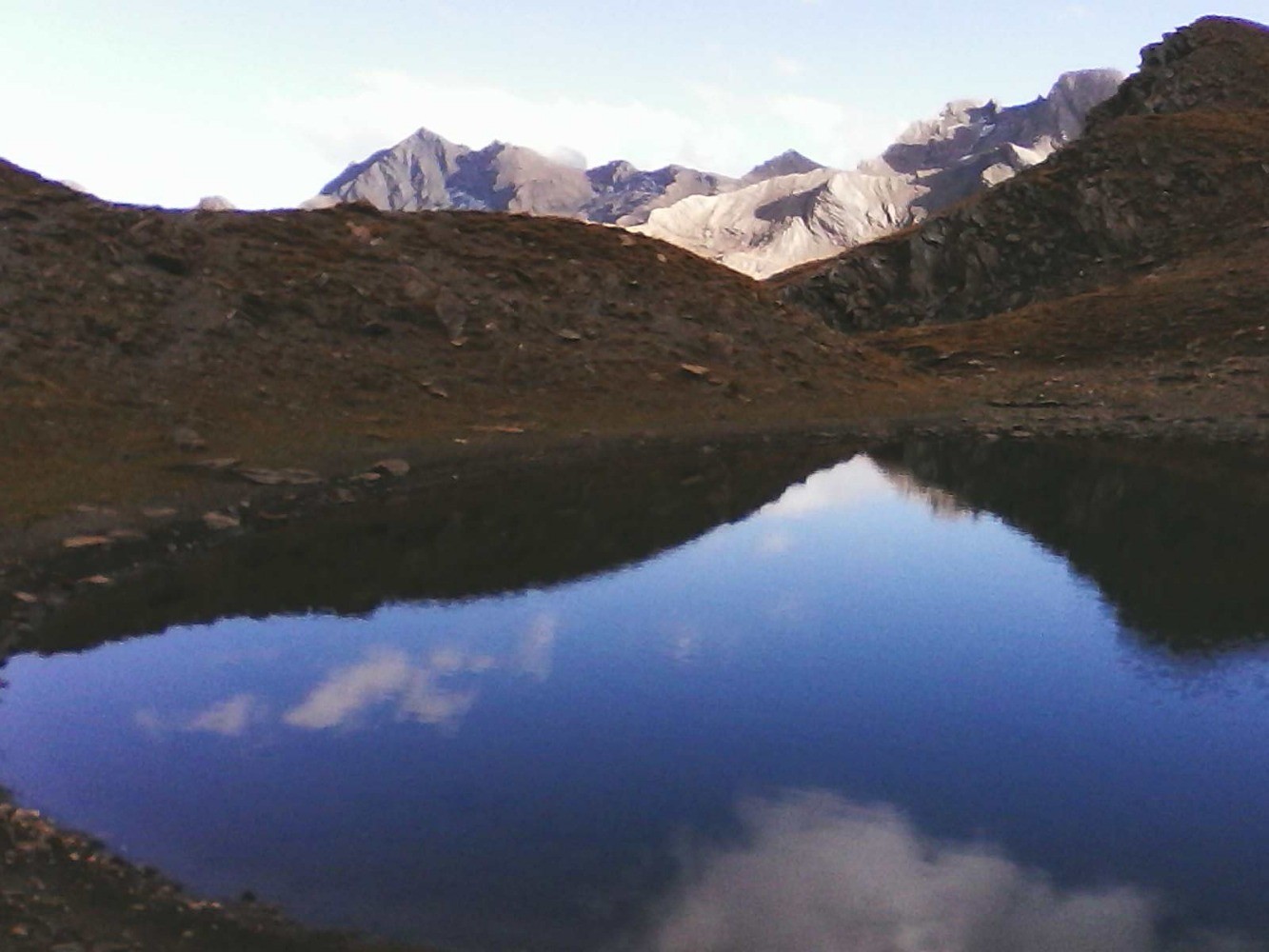 mÃªme lac , vers le col de l'eychassier