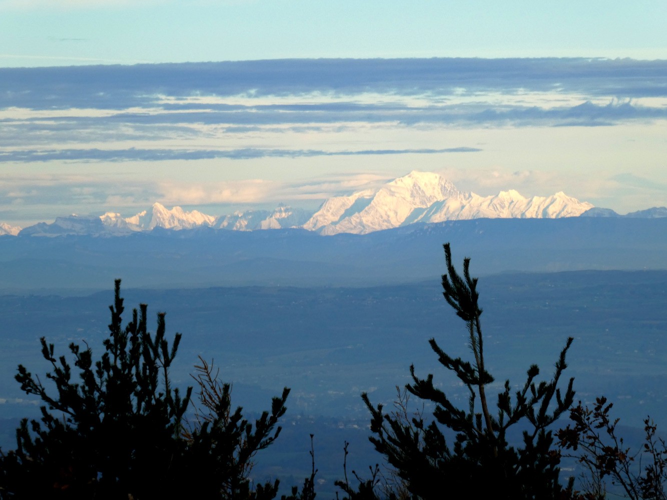 Mont Blanc depuis le CrÃªt de Longes