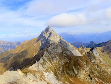 Mont de la Coche et Pointe d'Arcalod depuis Gué