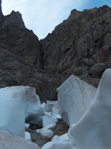 Névé devant le versant Est du Grand Armet.