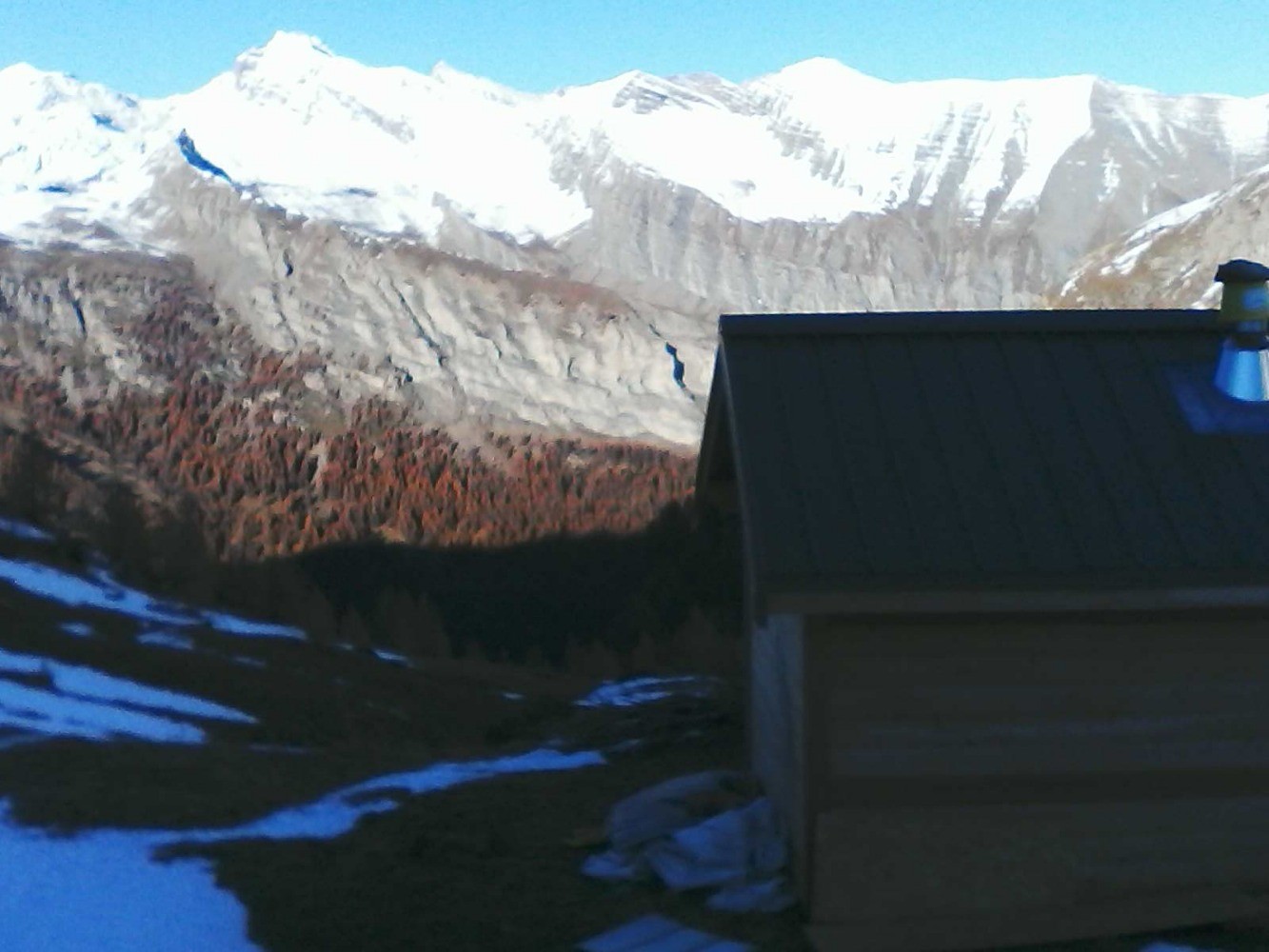 nouvelle cabane et chaÃ®ne du roc blanc jusqu'Ã  vautisse
