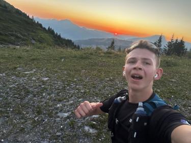 Trail coucher du soleil