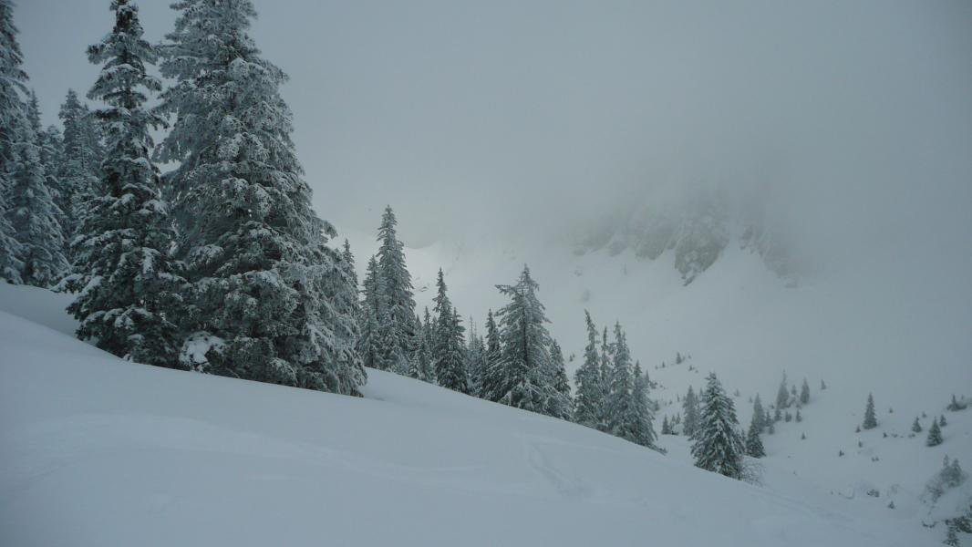 Ouf !  Une éclaircie pour la descente