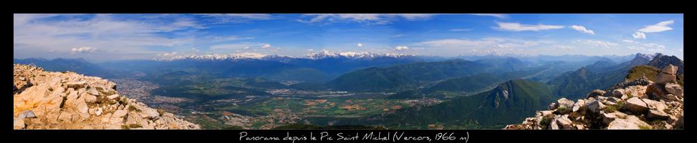 Panoram depuis le Pic Saint Michel