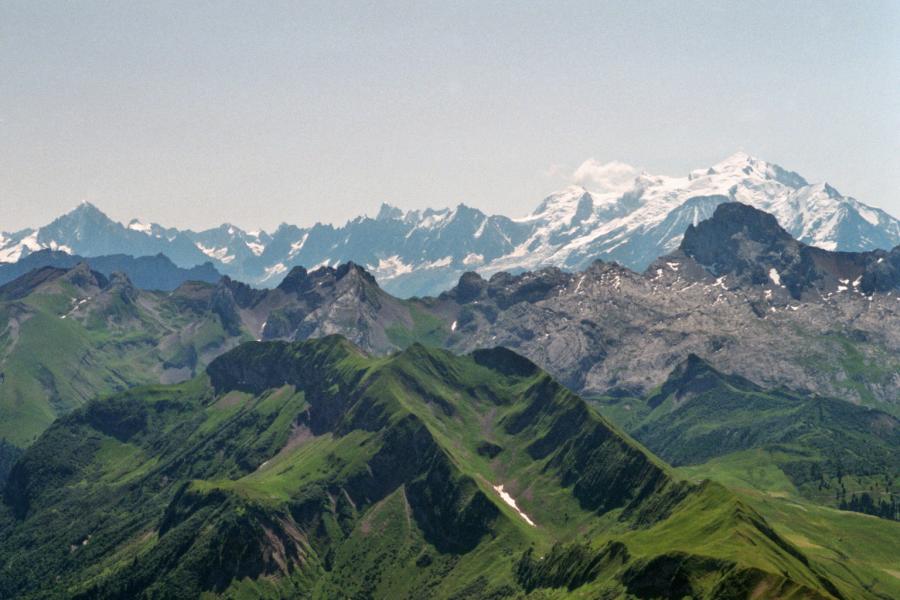 Pointe Percée et Mont Blanc