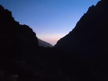 Début de la descente