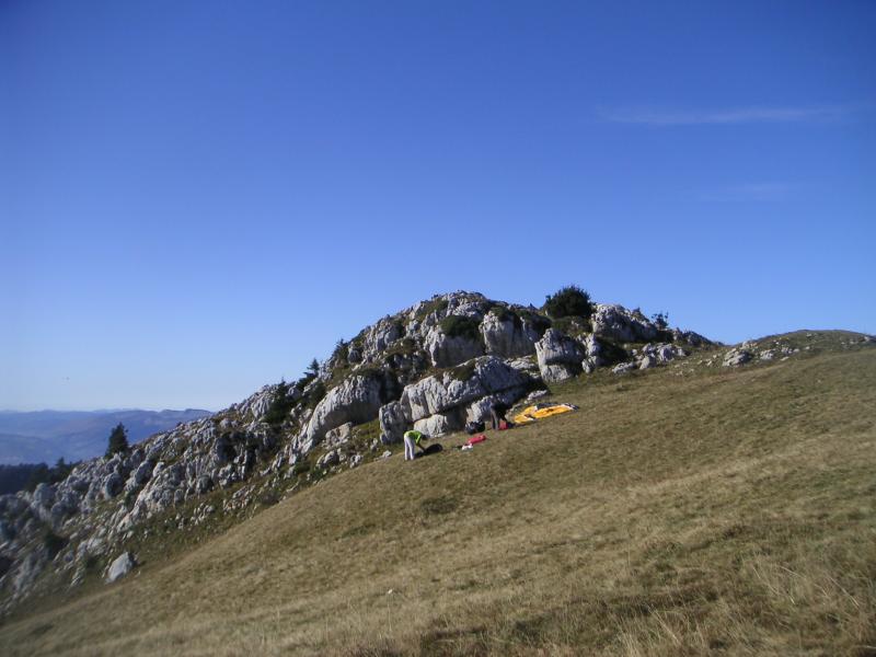 parapentes au départ sur les pentes du CharmantSom