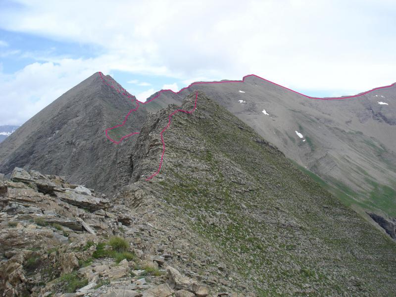 parcours sur l'arête