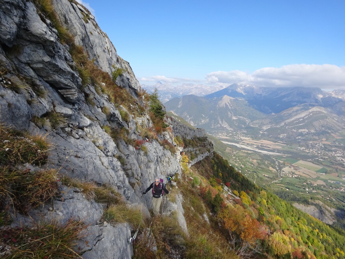 Passage de la premiÃ¨re vire du pas du Loup