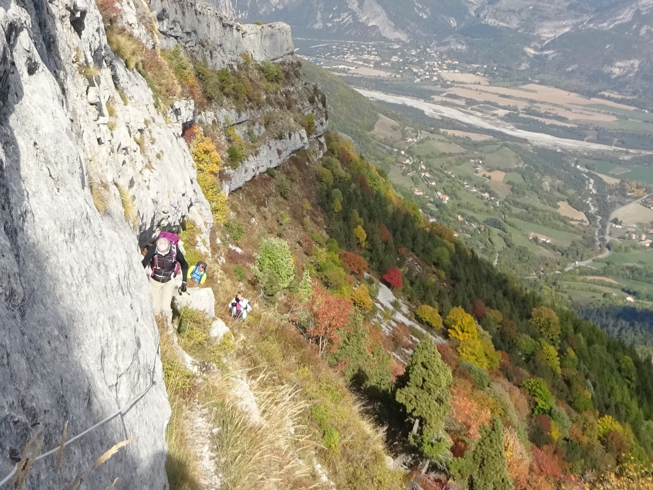 Passage de la premiÃ¨re vire du pas du Loup